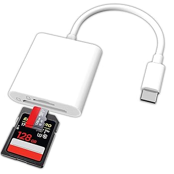 【中古】【未使用】【MFi認証品】SDカードリーダー type-c TF カメラアダプタ USB C 外付メモリカードリーダー SD/TFカード対応 2in1 OTG機能 写真/ビデオ 高速デー