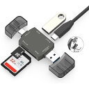 【中古】SDカードリーダータイプC/Android/USB 3.0【2024新モデル】KHkuahai 4-in-1 USB-C SDカードリーダー, OTG対...