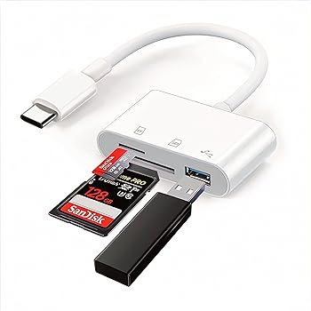 【中古】MeetValor 2025新登場 SDカードリーダー 純正 【限定版 MFi正規認証品 5 Gbps】iPhone SDカードリーダー 3in1 USB/SD/TF変換アダプタ 設定不要