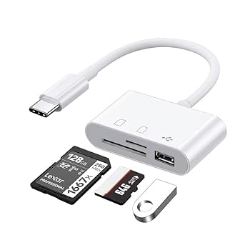 【中古】【未使用】YGTBSR SDカードリーダー Type-C 3in1カードリーダー USB/SD/TF変換アダプタ 設定不要 写真/ビデオ USB 2.0 高速 双方向転送 メモリカードリーダ