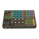 【中古】Docooler サウンドミキサーボード、サウンドエフェクトボードセット、ストリーミングサウンドカード、複数のサウンドエフェクトを備えた LED ラ