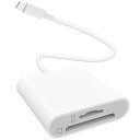 【中古】【未使用】2in1 SDカードリーダー 【2024正規MFi認証品12ケ月保証】 type-c iphone メモリカードリーダー SD/TF変換アダプタ 0TG機能 写真/ビデオ高速転送(2)
