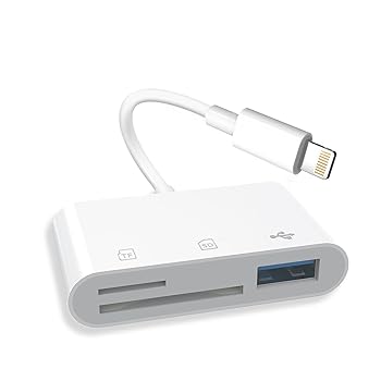 【中古】【未使用】【MFi 正規認?品 24ヶ月保証】iPhone SDカードリーダー 3-in-1 Lightning to USB/SD/TF 変換アダプタ OTG機能 設定不要 写真/ビデオ 高速・双方