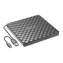 【中古】【未使用】外付け CD DVDドライブ Windows11 対応 USB3.0 Type-C usb Mac 外付けDVDドライブ WAYetTO パソコン ポータブルドライブ 書き込み 読取り DVD-RW(2)