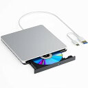 【中古】外付けDVD/CD 再生ドライブUSB3.0 対応可ポータブルCD DVDドライブ 外付け 視聴 読書 書込対応 CD/DVD ディスク読み込み 書き込み 再生 プレイヤ(2)