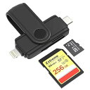 【中古】【未使用】【2024新モデル】SDカードリーダー Lightning Type-C OTG対応 1台2役 USB3.0 SD/Micro SD 2TBまで大容量カードに カードリーダーアダプター メモ(2)