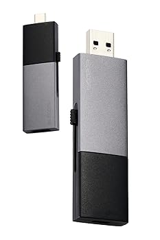 【中古】【未使用】エレコム 外付けSSD 2TB USB3.2 (Gen2) 対応 スライド式 タイプC タイプA スライド切り替え ブラック ESD-EWC2000GBK