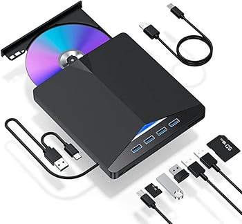 【中古】【未使用】最新 7in1 ブルーレイドライブ 外付け USB 3.0 Type-C 読取/書込可 高速 Blu-ray プレイヤー 外付けブルーレイドライブ Windows11 10/8/7/XP Mac