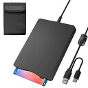 【中古】フロッピーディスクドライブ&キャリングケース,USB 3.5フフロッピーディスクドライブ 外付け, ポータブル USB外付け 1.44MBフロッピーディスク