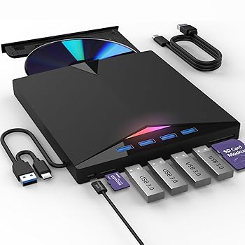 【中古】【未使用】ブルーレイドライブ外付け ブルーレイプレーヤー USB3.0＆Type-C両接続 ブルーレイドライブ BD/DVD/CDプレーヤー 再生/読み込み Blu-rayプレイヤ