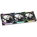 【中古】LIANLI 連結型PCケースファン 専用LEDコントロールソフト「L-CONNECT」 アドレッサブルRGB対応 UNI FAN SL120 BK 3Pack(w/controller) 日本正規