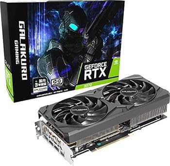 【中古】【未使用】玄人志向 NVIDIA GeForce RTX3070搭載 グラフィックボード GDDR6 8GB GALAKURO GAMINGシリーズ GG-RTX3070-E8GB/OC/DF2