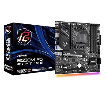 šASRock ޥܡ B550M PG Riptide AMD Ryzen 5000 ꡼ CPU (Soket AM4)...