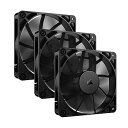 【中古】CORSAIR RS120 PWM 120mm PCケースファン デイジーチェーン対応 トリプルパック ブラック CO-9050189-WW