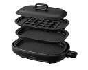 【中古】【未使用】パナソニック ホットプレート 3枚タイプ 焼肉プレート たこ焼き器 平面 大型 ブラック NF-HM310-K