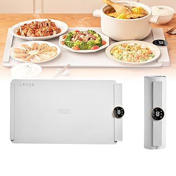 【中古】ポータブル電気ウォーミングトレイ シリコン - 温度調節可能 (60-100°C) - 折りたたみ式フードウォーマーマット ホットプレートサーバー - 簡単 【中古】ポータブル電気ウォーミングトレイ シリコン - 温度調節可能 (60-100°C) - 折りたたみ式フードウォーマーマット ホットプレートサーバー - 簡単