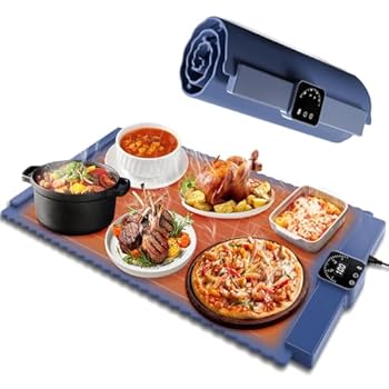 【中古】【未使用】電気保温トレイ、自動オフタイマー付き折りたたみ式シリコン製食品保温マット、食品用ポータブル加熱パッド、60℃〜100℃の温度調節、多用途食品 【中古】【未使用】電気保温トレイ、自動オフタイマー付き折りたたみ式シリコン製食品保温マット、食品用ポータブル加熱パッド、60℃〜100℃の温度調節、多用途食品