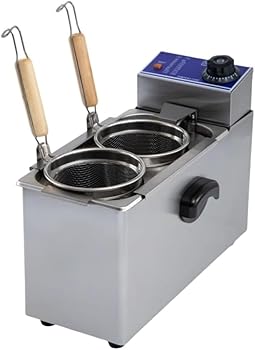 【中古】【未使用】Brfveobゆで麺器 麺茹で器 ゆでめんき 卓上電熱ゆで麺炉 ステンレス両頭ゆで麺機湯..