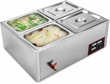 【中古】トレードヒーター4トレイ電気ウェットプレート850Wステンレススチールビュッフェフード屋根の屋根のテーブルケータリングとレストラン?/