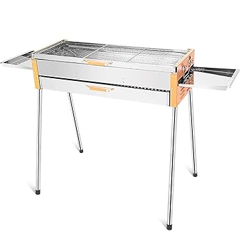 【中古】ATAAY バーベキュー ビーチ キャンプ BBQ 取り外し可能 バーベキュー 家庭用 ステンレススチール グリル ポータブル チャコールグリル 旅行 ピク