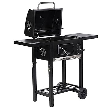 【中古】ATAAY ポータブル折りたたみグリル、炭バーベキュー、バーベキューカート、鋳鉄グリル、家族や..