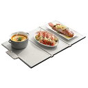【中古】【未使用】電動食品ホットプレート折りたたみ式電熱トレイ、多機能超薄型ホットプレート、3段温度調整可能、1分急速加熱、パーティー家庭の夕食に最適