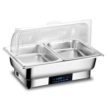 【中古】【未使用】ANJIZERUEN ビュッフェサーバー 9L 業務用電気フードウォーマー 電気加熱 湯煎式 温..