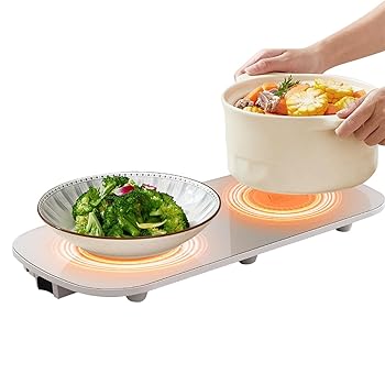 【中古】電気温めトレイ、急速加熱温めトレイ、インテリジェント食品温めプレート、食品加熱トレイ、ディナーパーティー、パーティー用電気温めトレイサ