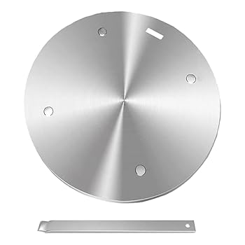 【中古】電気ストーブ熱分配プレートステンレス鋼誘導アダプター煮るプレート万能調理アクセサリー取り外し可能なハンドル付き煮るプレート