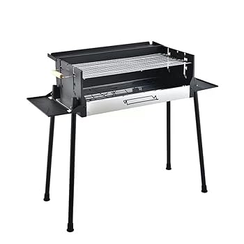 【中古】屋外ポータブルバーベキューグリル家庭用炭屋外折りたたみ大型ステンレススチールグリルキャンプ折りたたみ