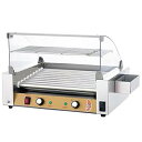 【中古】【未使用】RAAKIMO ソーセージグリルクッカー ホットドッグロースターマシン ホットドッグマシン ソーセージ焙煎機 独立した温度制御 304ステンレ...