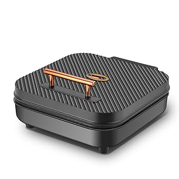 【中古】【未使用】電気ケーキパン 多機能深化電気ケーキパン 1200w ハイパワーサスペンドベーキングトレイデザイン 180°ダブルディスクフライ パンケーキ、クッキ