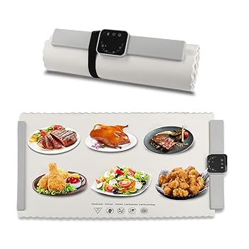 【中古】【未使用】シリコン加温プレート 丸めて折りたたむシリコン加温プレート インテリジェントなタイミング 安定した温度制御 パーティー キャンプ レストラ
