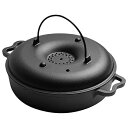 【中古】【未使用】焼芋鍋 鋳鉄石焼鍋で本格焼き芋♪ とうもろこし、栗などのローストにも最適! (22cm)