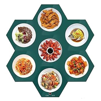 【中古】【未使用】プレートウォーマー 電気ウォーミングホットプレート 分割可能電気ウォーミングトレイ フードウォーマーサービングトレイ タッチ温度コントロー