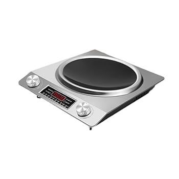 【中古】Qialexicon 調理用電気ホットプレート、電気ヒーター、調理器具、IHクッキングヒーター、ポータブル電気ストーブ、オフィス、ティールーム用, 凹