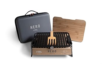 Fire & Flavor Hero Grilling System, Non-Stick, Dishwasher Safe Grill