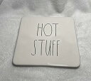 【中古】Rae Dunn HOT STUFF セラミック五徳 - ホットプレート - 白 黒の大きな文字