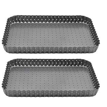 【中古】JJZXD 穴が付いている穴のあいたキッシュティンノンスティックパイティン2パックの取り外し可能な緩いボトムピザトレイスクエア 【中古】JJZXD 穴が付いている穴のあいたキッシュティンノンスティックパイティン2パックの取り外し可能な緩いボトムピザトレイスクエア