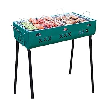 【中古】ATAAY バーベキューグリル ポータブル 厚手 炭 マルチパーソンバーベキュー 安定性と耐久性 屋外ピクニックシェルフ付き 600 320 710mm