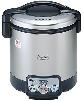【中古】リンナイ 電子ジャー付きガス炊飯器(都市ガス12A・13A用) 【こがまる】 1~5.5合 ブラック RR-055VL-13A
