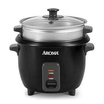 Aroma Housewares ARC-363-1NGB 3 Cups Uncooked/6 Cups Cooked Rice Cooker, Steamer, Silver by Aroma Housewares