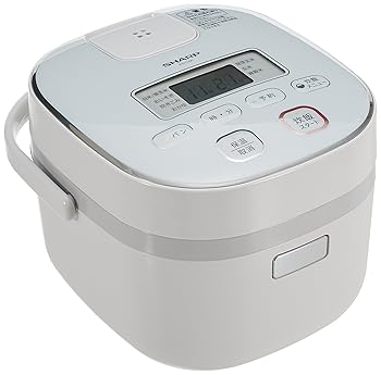 【中古】シャープ 炊飯器 3合 黒厚釜 球面炊き ホワイト KS-C5K-W