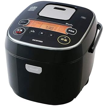 【中古】【未使用】アイリスオーヤマ IH炊飯器 一升 10合 IH式 31銘柄炊き分け機能 極厚火釜 玄米 IH式 ブラック RC-IE10-B