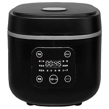 【中古】【未使用】[東京Deco] 多機能炊飯器 3合炊き マイコン式 コンパクト ブラック 7種類の充実のメニュー (白米/炊き込み/玄米/おかゆスープ/早炊き/再加熱) 予