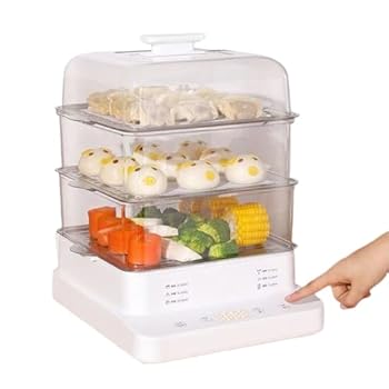 【中古】22l 電気炊飯器、3層ステンレススチールスチームラック付き、温かい食べ物用のスチームクッカー、キッチンスチーマー、家庭用の6つのプリセット 【中古】22l 電気炊飯器、3層ステンレススチールスチームラック付き、温かい食べ物用のスチームクッカー、キッチンスチーマー、家庭用の6つのプリセット