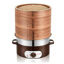 【中古】【未使用】FUZHCY(たけち) 28cm天然竹蒸し器3層増粘鍋炊飯器乾燥防止電気蒸し器ステンレスベース1350W