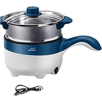 【中古】車載炊飯器電気フライパン2L車載多機能電気フライパン 24v/12V炒める・温かい料理・蒸す・煮る多機能な車載用電気鍋 (Blue)