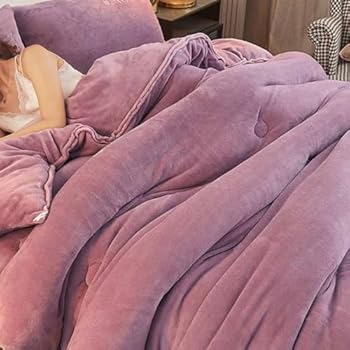 【中古】【未使用】ダブルブランケット布団不要、シングルキルト、シングルキルト、布団、冬用キルト、フランネルブランケット、冬用キルト(パープルシングル、180