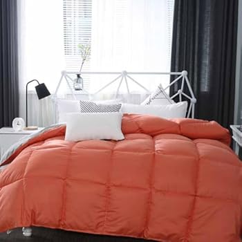 【中古】ダブル羽毛布団ウォッシャブルデュベウォッシャブルデュベシンサレートデュベシングルデュベ軽量ウォーム(オレンジ220 * 2403.5kg)